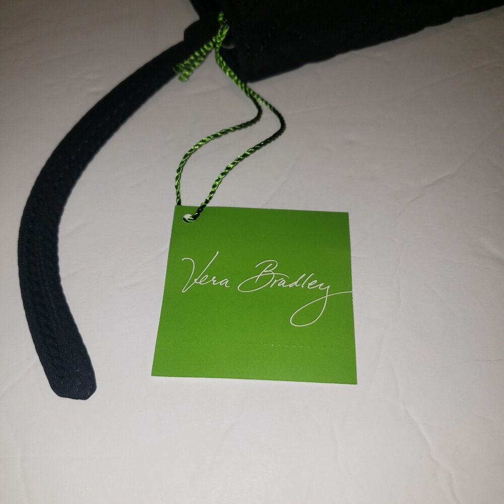VERA BRADLEY Zip Around Wristlet Wallet Strap Classic Black Microfiber NEW - Picture 4 of 9